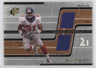 2001 SPx - Winning Materials - Bronze #WM-TB - Tiki Barber /750