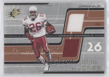 2001 SPx - Winning Materials - Bronze #WM-TJ - Thomas Jones /500