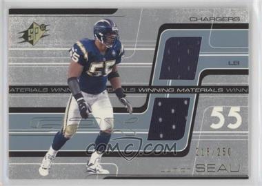 2001 SPx - Winning Materials - Silver #WM-JS - Junior Seau /250