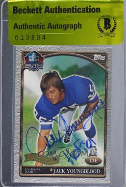 2001 Topps - Hall of Fame #JY - Jack Youngblood [BAS Beckett Auth Sticker]