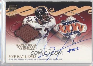 2001 Topps - Super Bowl MVP Certified Autograph Relic #T-SBMVP - Ray Lewis