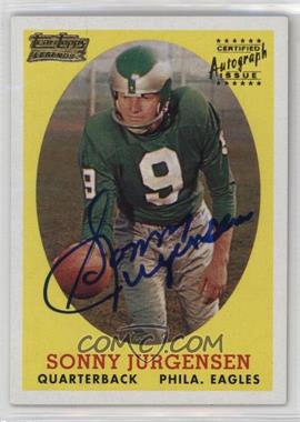 2001 Topps - Team Topps Legends Reprint Autographs #TTR11 - Sonny Jurgensen (1958)