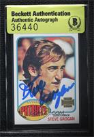 Steve Grogan [BAS Beckett Auth Sticker]