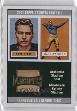 2001 Topps Archives - Reprint Stadium Seat Relics #AS-BST - Bart Starr