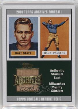 2001 Topps Archives - Reprint Stadium Seat Relics #AS-BST - Bart Starr