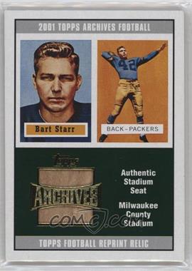 2001 Topps Archives - Reprint Stadium Seat Relics #AS-BST - Bart Starr