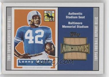 2001 Topps Archives - Reprint Stadium Seat Relics #AS-LM - Lenny Moore