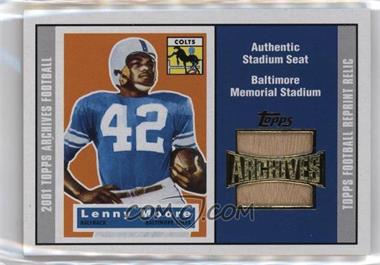2001 Topps Archives - Reprint Stadium Seat Relics #AS-LM - Lenny Moore