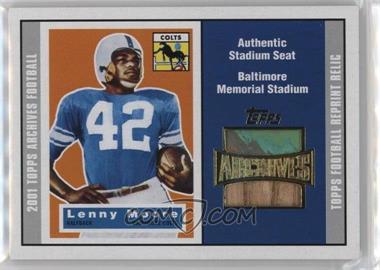 2001 Topps Archives - Reprint Stadium Seat Relics #AS-LM - Lenny Moore