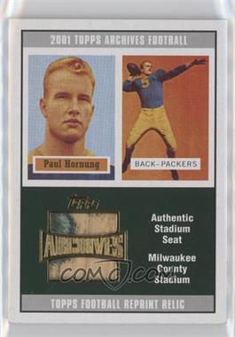 2001 Topps Archives - Reprint Stadium Seat Relics #AS-PH - Paul Hornung