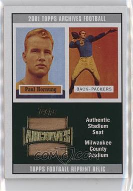 2001 Topps Archives - Reprint Stadium Seat Relics #AS-PH - Paul Hornung