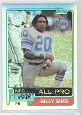 2001 Topps Archives Reserve - [Base] #9 - Billy Sims