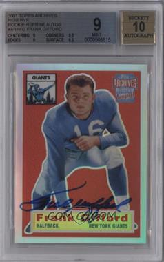 2001 Topps Archives Reserve - Rookie Reprint Autographs #ARA-FG - Frank Gifford [BGS 9 MINT]