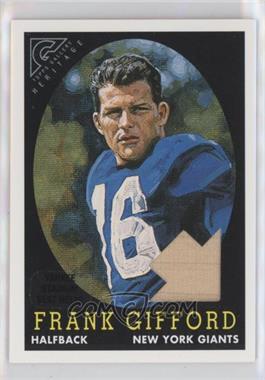 2001 Topps Gallery - Heritage Relics #GRFG - Frank Gifford