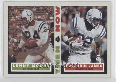 2001 Topps Heritage - Then & Now #TN-MJ - Lenny Moore, Edgerrin James