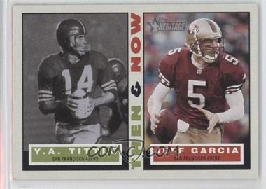 2001 Topps Heritage - Then & Now #TN-TG - Y.A. Tittle, Jeff Garcia
