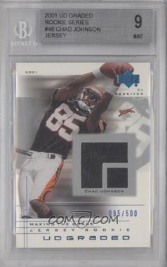 2001 UD Graded - [Base] - Jerseys #48 - Making the Grade Rookie - Chad Johnson /500 [BGS 9 MINT]