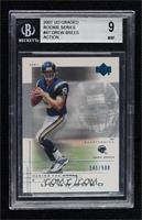 Making the Grade Rookie - Drew Brees (Action) [BGS 9 MINT] #/500