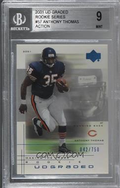 2001 UD Graded - [Base] #57.1 - Making the Grade Rookie - Anthony Thomas (Action) /750 [BGS 9 MINT]
