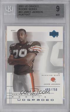 2001 UD Graded - [Base] #63.2 - Making the Grade Rookie - James Jackson (Portrait) /750 [BGS 9 MINT]