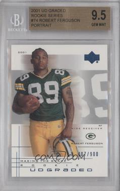 2001 UD Graded - [Base] #74.2 - Making the Grade Rookie - Robert Ferguson (Portrait) /900 [BGS 9.5 GEM MINT]