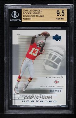 2001 UD Graded - [Base] #75.1 - Making the Grade Rookie - Snoop Minnis (Action) /900 [BGS 9.5 GEM MINT]