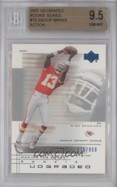 2001 UD Graded - [Base] #75.1 - Making the Grade Rookie - Snoop Minnis (Action) /900 [BGS 9.5 GEM MINT]