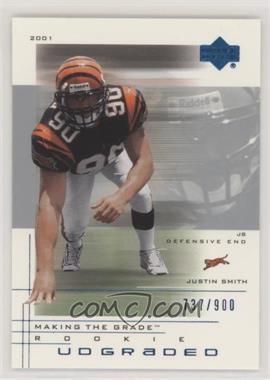 2001 UD Graded - [Base] #78.1 - Making the Grade Rookie - Justin Smith (Action) /900