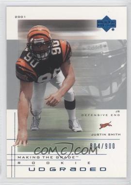 2001 UD Graded - [Base] #78.1 - Making the Grade Rookie - Justin Smith (Action) /900