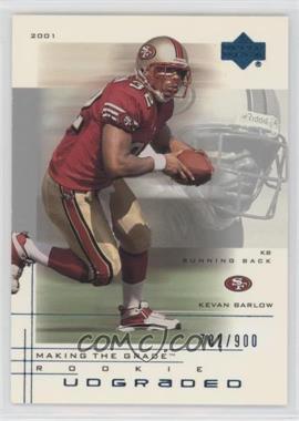2001 UD Graded - [Base] #83.1 - Making the Grade Rookie - Kevan Barlow (Action) /900 [EX to NM]