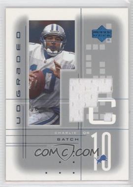 2001 UD Graded - Game Jerseys #CB - Charlie Batch