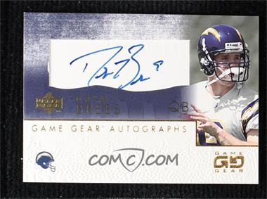 2001 Upper Deck Game Gear - Autographs #DB-GS - Drew Brees [Noted]