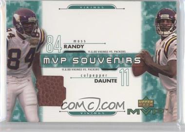 2001 Upper Deck MVP - Souvenirs #CM - Randy Moss, Daunte Culpepper