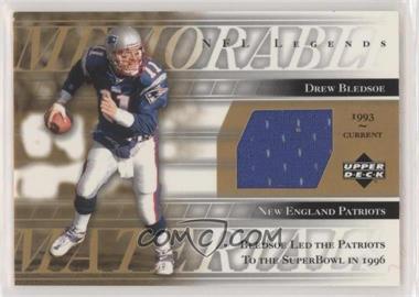 2001 Upper Deck NFL Legends - Memorable Materials #MM-DB - Drew Bledsoe