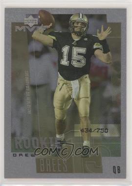 2001 Upper Deck Rookie F/X - [Base] - MVP Rookies #263 - Drew Brees /750