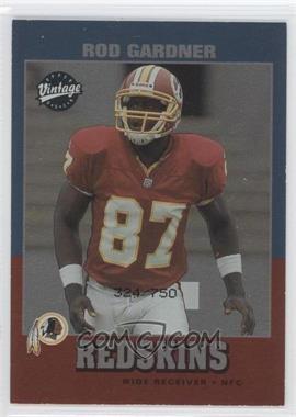 2001 Upper Deck Rookie F/X - [Base] - Vintage Rookies #314 - Rod Gardner /750