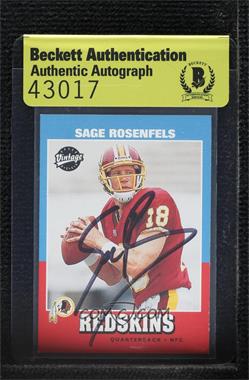 2001 Upper Deck Vintage - [Base] #260 - Sage Rosenfels [BAS Authentic]