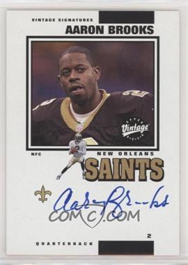 2001 Upper Deck Vintage - Vintage Signatures #ABVS - Aaron Brooks