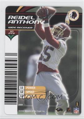 2002-03 NFL Showdown 1st & Goal - [Base] #059 - Reidel Anthony