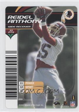 2002-03 NFL Showdown 1st & Goal - [Base] #059 - Reidel Anthony