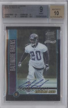 2002 Bowman Chrome - [Base] #230 - Rookie Autograph - Ed Reed [BGS 9 MINT]