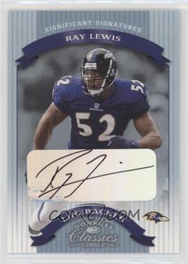 2002 Donruss Classics - [Base] - Significant Signatures #47 - Ray Lewis /100