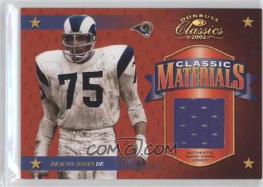 2002 Donruss Classics - Classic Materials #CM-18 - Deacon Jones /300