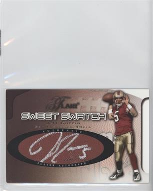 2002 Flair - Sweet Swatch Autographs - Gold #JGA - Jeff Garcia /50