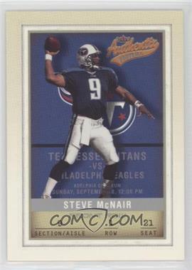 2002 Fleer Authentix - [Base] - Front Row #33 - Steve McNair /150