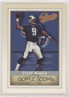 2002 Fleer Authentix - [Base] - Front Row #33 - Steve McNair /150