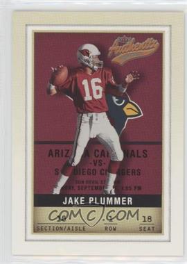 2002 Fleer Authentix - [Base] #1 - Jake Plummer