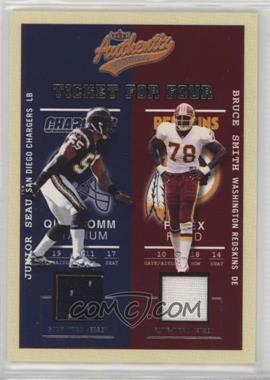 2002 Fleer Authentix - Ticket for Four #_SSUS - Junior Seau, Bruce Smith, Brian Urlacher, Warren Sapp /200