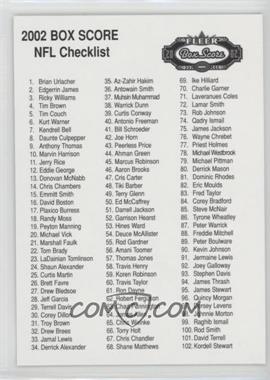 2002 Fleer Box Score - Checklists #CLBA - Checklist Base