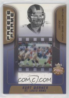 2002 Fleer Focus Jersey Edition - Freeze Frame - Jersey #FR-KW - Kurt Warner [EX to NM]
